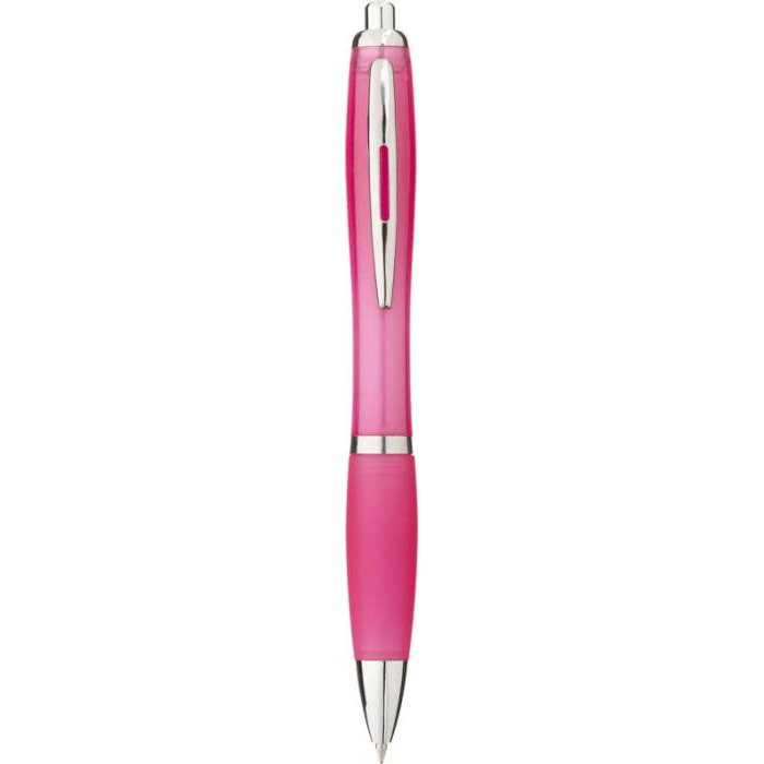 Stylo bille avec corps et grip colors personnalisable encre bleue