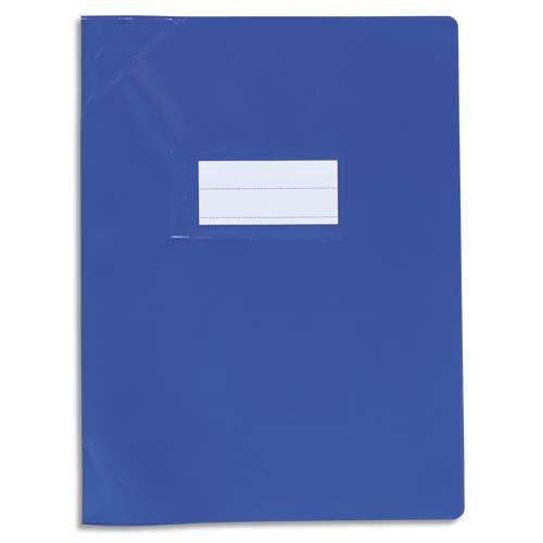 Protge-cahier Elba Strong Line - 17 x 22 cm - opaque 15/100 + renforcs (30/100) - bleu