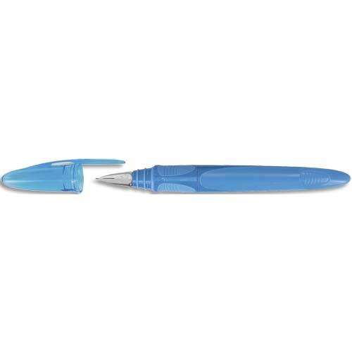 Stylo plume Bic EASY CLIC - bleu ou violet ou vert - grip caoutchouc - plume moyenne