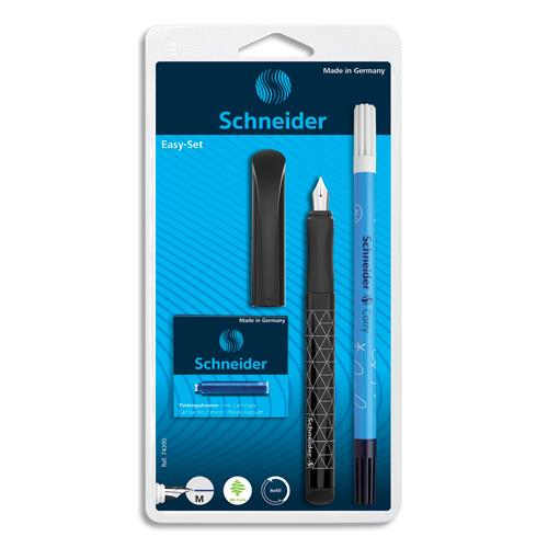 Set stylo plume Easy bleu et 5 cartouches standards, encre bleu