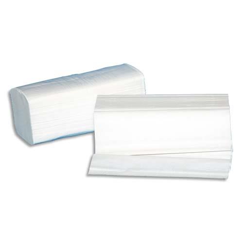 Essuie mains neutres plis en W - format 22 x 35 cm - blanc - colis de 30 paquets de 100 feuilles