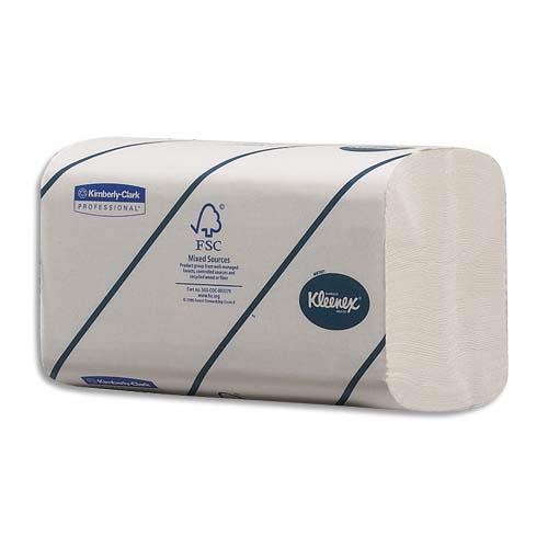 Essuie mains Kleenex Ultra Douceur Extreme - pliage en Z - format 21,5 cm x 21,5 cm - colis de 15 paquets de 186 essuie-mains