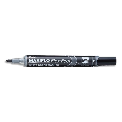 Marqueur tableau blanc Pentel Maxiflo FlexFeel effaçable à sec pointe ogive moyenne noir