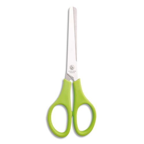 Ciseaux Safetool bouts ronds 15 cm, anneaux symtriques, coloris assortis bleu, vert
