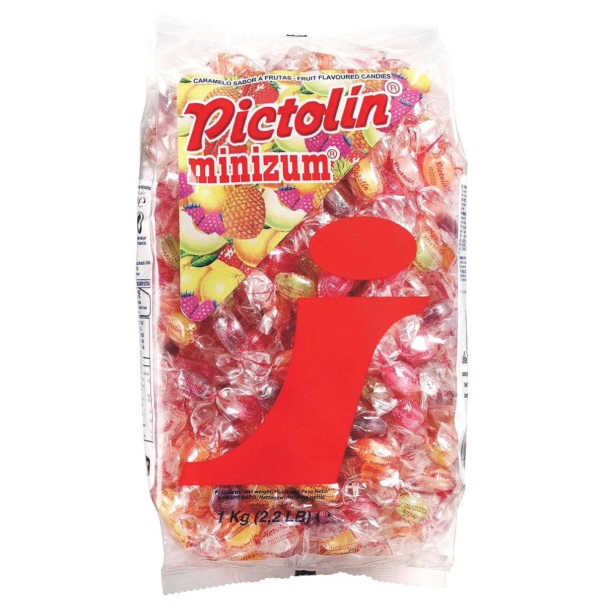 Bonbons aciduls Pictolin Minizum - parfum Exotique - sachet de 1 kg