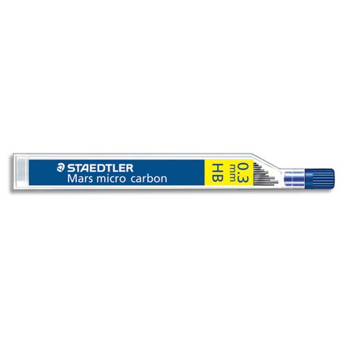 Etui de 12 mines Staedtler - 0.3 mm - polycarbone haute qualit - HB Marsmicro