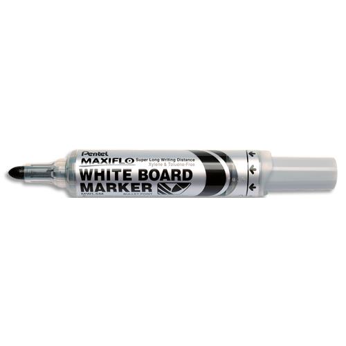 Marqueur effaable  sec Pentel Maxiflo - pointe ogive large - noir