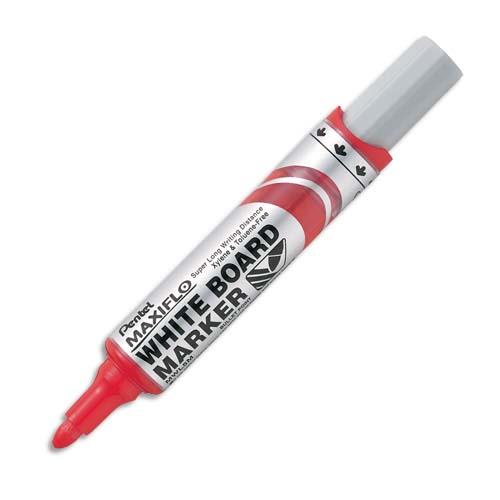 Marqueur effaable  sec Pentel Maxiflo - pointe ogive large - rouge