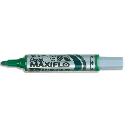 Marqueur effaable  sec Pentel Maxiflo - pointe ogive large - vert