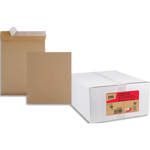 Pochettes kraft arm GPV - 3 soufflets 3 cm - 130 g - 340 x 465 mm -  boite de 250 pochettes