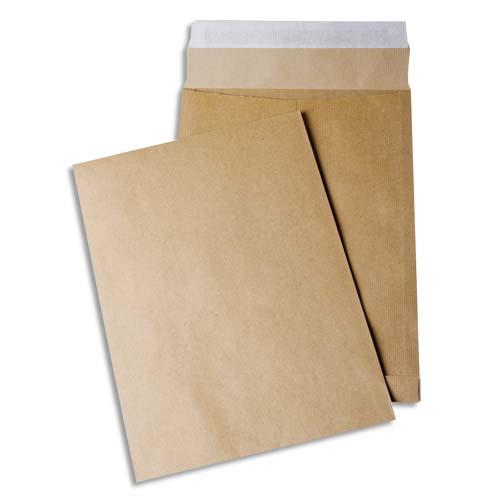 Pochettes  soufflets kraft brun GPV - 280 x 380 mm - 3 soufflets 3 cm - 120 g - boite de 250