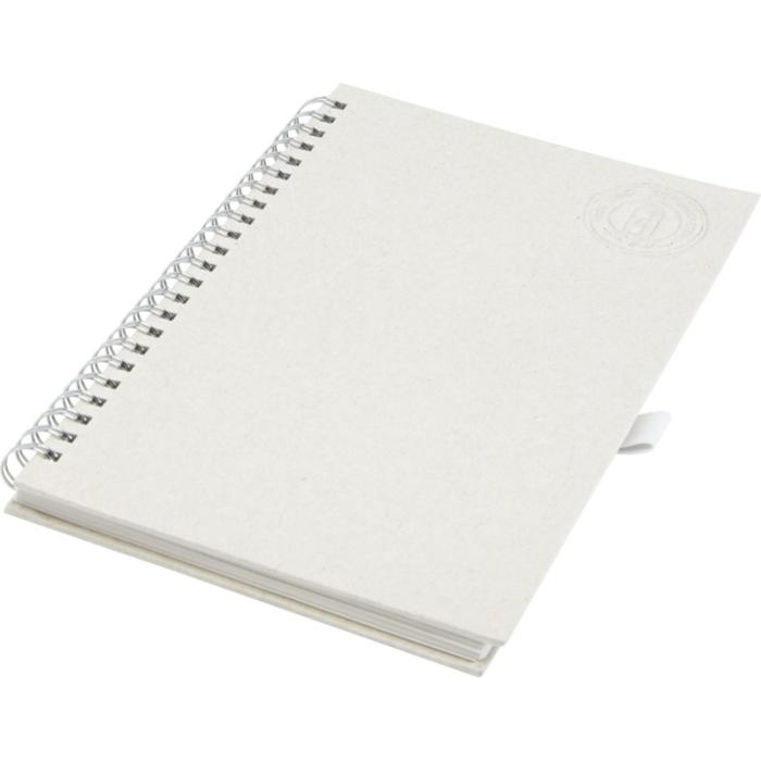 Carnet de notes  spirales personnalisable A5 - Blanc cass