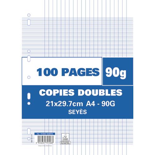 Copies doubles perfores Seys  - 90g - A4 - 100 pages