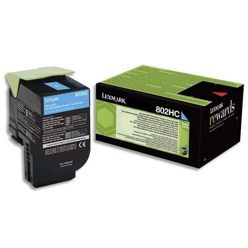 Cartouches de toner - Lexmark 802hc cartouche de toner 1 pice(s) original cyan