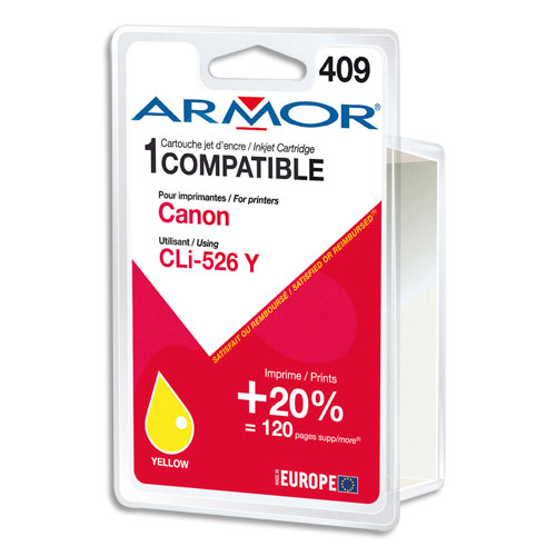 Cartouches pour imprimantes - Armor k20383ow cartouche d'encre 1 pice(s) compatible jaune