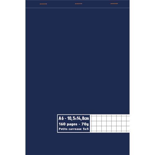 Bloc 1er prix - agraf en tte - 70 g - A6 10,5 x 14,8 cm - 5x5 - 160 pages