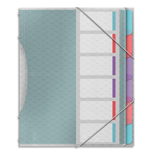 Trieur Esselte Colour'Ice - polypropyl�ne 6/10�me - 12 compartiments - coloris assortis