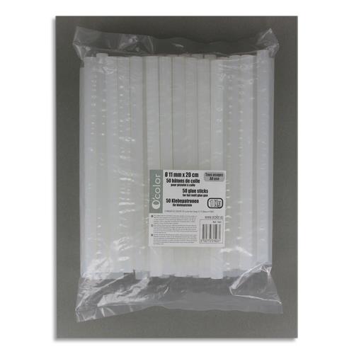 Batons de colle O Color - tout usage - pour pistolet - diamtre 11 mm - longueur 20 cm - sachet de 50