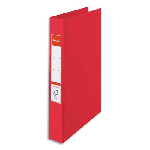 Classeur Esselte Vivida - polypropylne - dos 4 cm - 4 anneaux - rouge