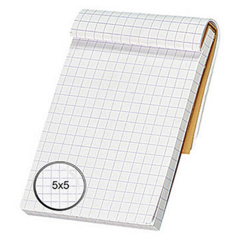 Bloc notes Rhodia - orange - agraf - 7,4 x 10,5 cm - petits carreaux 5x5 - 80 feuilles (paquet 5 units)