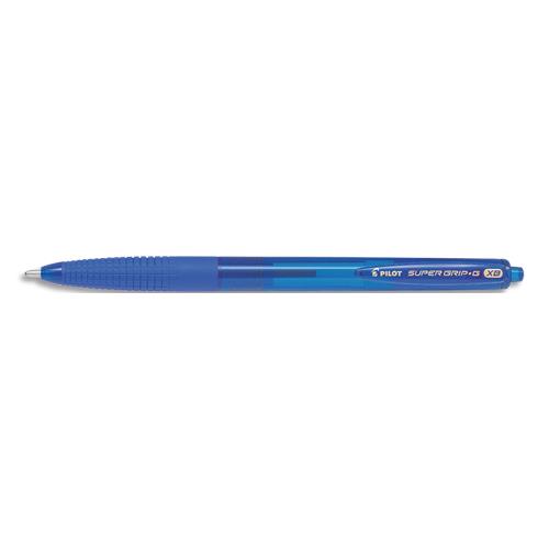Stylo Bille Pilot Super Grip G rtractable - poine extra large - encre bleue