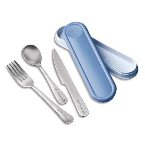 Bote  couvert Maped - en PP - trois couverts Maped Concept adulte - inox - bleu orage