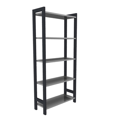 Rayonnage Elment dpart gris anthracite H. 200 x L. 90 x P. 36 cm