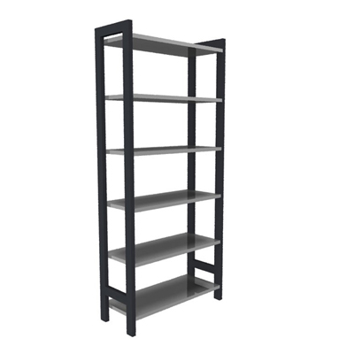 Rayonnage Elment dpart gris anthracite H. 200 x L. 90 x P. 36 cm