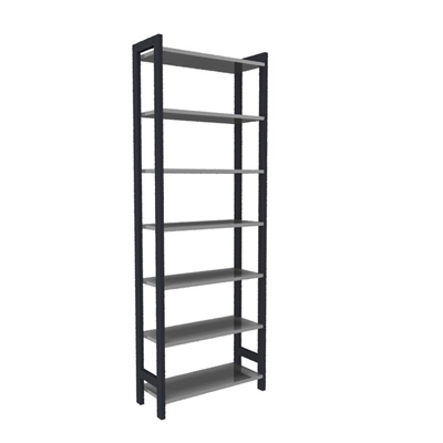 Rayonnage Elment dpart gris anthracite H. 250 x L. 90 x P. 36 cm
