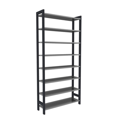 Rayonnage Elment dpart gris anthracite H. 250 x L. 120 x P. 36 cm