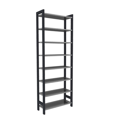 Rayonnage Elment dpart gris anthracite H. 250 x L. 90 x P. 36 cm