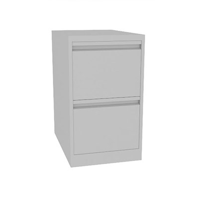 Classeur dossiers suspendus 2 tiroirs format A4 L 41,3 x P. 62,2 x H. 71,1 cm finition gris aluminium