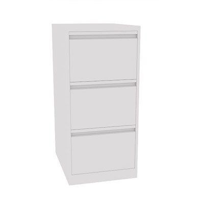 Classeur dossiers suspendus 3 tiroirs format A4 L 41,3 x P. 62,2 x H. 101,6 cm finition gris aluminium