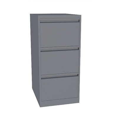 Classeur dossiers suspendus 3 tiroirs format A4 L 41,3 x P. 62,2 x H. 101,6 cm finition gris anthracite