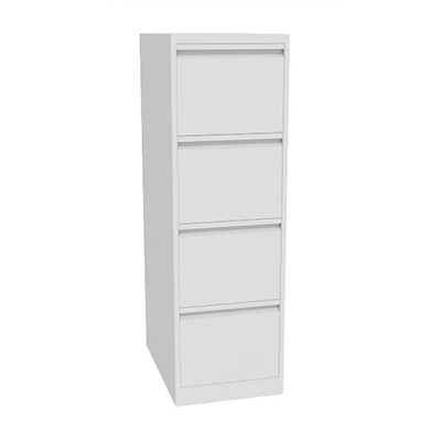 Classeur dossiers suspendus 4 tiroirs format A4 L 41,3 x P. 62,2 x H. 132,4 cm finition gris aluminium
