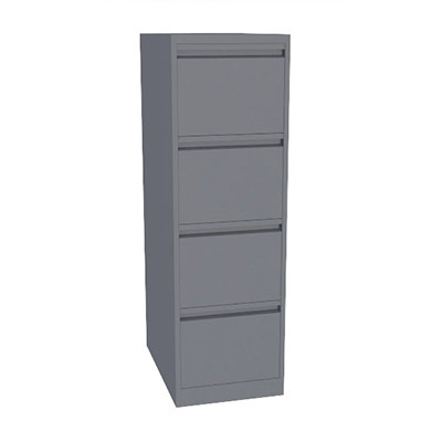 Classeur dossiers suspendus 4 tiroirs format A4 L 41,3 x P. 62,2 x H. 132,4 cm finition gris anthracite