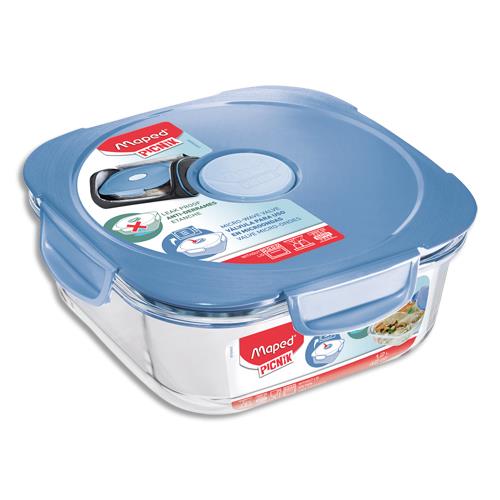 Boite  djeuner Maped Picnik Concet adulte - base en verre brosilicate - couvercle  valve - bleu orage