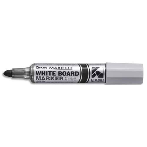 Marqueur effaable  sec Pentel Maxiflo - pointe ogive extra-large 4 mm - encre noire