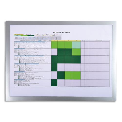 Pochette d'affichage magntique Exacompta - format A3 - coloris cadre argent