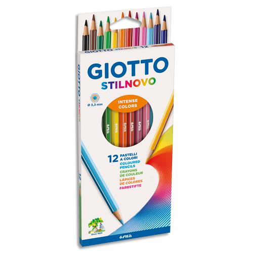 Etui de 12 crayons de couleurs Stilnovo Giotto - coloris assortis