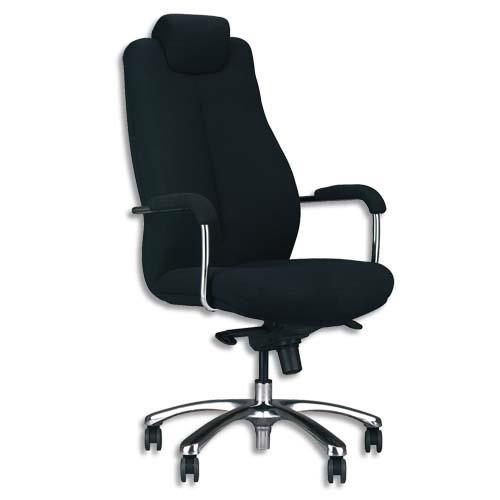 Fauteuil de direction Enduro tissu noir usage intensif - mcanisme basculant dcal