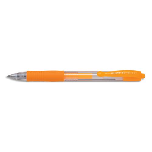 Stylo roller encre gel Pilot G-2 - Pointe moyenne 07 RT - Couleur Abricot non