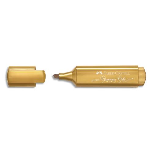 Surligneur Faber STextliner 46 M�tallique - Coloris or - Pointe biseaut�e