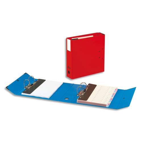 Classeur  deux leviers Arianex DA4 -  dos 9,5cm - pour format A4 - fermeture par presssion - rouge