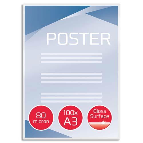 Pochettes de plastification standard GBC - A3 - 80 microns - pack de 100