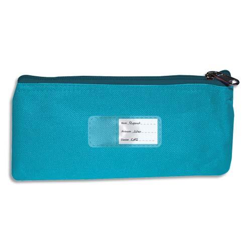 Trousse plate en polyamide - longueur 21 cm - bicolore