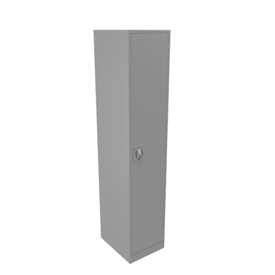 Vestiaire dmontable de bureau - H 180 x L 30 x P 50 cm - lment suivant - finition poxy gris aluminium