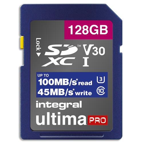 Integral insdx128g-100v30 mmoire flash 128 go sd uhs-i