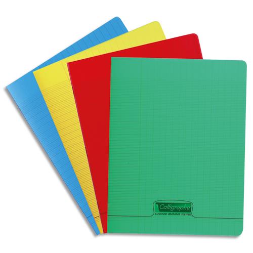 Cahier piqre Calligraphe - 17 x 22 cm - 48 pages sys - ligne 8000 - polypropylne - coloris assortis