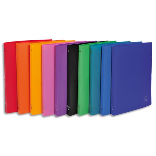 Classeur 4 anneaux Exacompta Opak - dos 20 mm - polypropylne 5/10e - coloris assortis